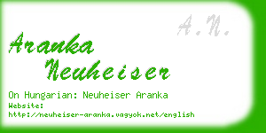 aranka neuheiser business card